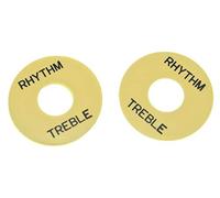 Kaish 2 pcs Crème W/noir LP Guitare Interrupteur à bascule Rondelle plate Rhythm aigus Bague pour les Paul
