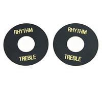 Kaish 2 pcs Noir W/doré LP Guitare Interrupteur à bascule Rondelle plate Rhythm aigus Bague pour les Paul