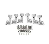 KAISH 3L3R 18:1 Accordeurs verrouillables pour guitare avec mini boutons contemporains pour la plupart des guitares électriques/acoustiques Chromé