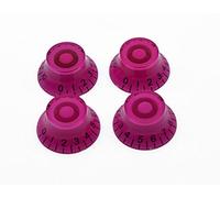 Kaish 4 pcs Violet W/noir Numéro LP Guitare Boutons de Bell Chapeau Boutons pour les Paul