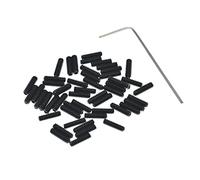 KAISH 50x vis de réglage de hauteur de chevalet de guitare métriques M3x10 noires pour Stratocaster/Telecaster