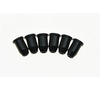 Kaish 6 x noir Corde de guitare à travers le corps Virole 1/10,2 cm (6.35 mm) férules pour Telecaster