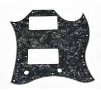 KAISH American Standard SG Pickguard intégral pour guitare spéciale SG Fabriqué aux États-Unis Noir perle