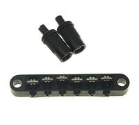 KAISH Chevalet de selle Tune-O-Matic pour guitares Epiphone Les Paul, SG et Dot Noir | Trous de poteau de 6,3 mm, tiges filetées M8, réduit la casse des cordes, améliore le maintien et la stabilité de l'accordage