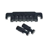 KAISH Guitare électrique style TP-6 LP Chevalet d'arrêt Vintage années 70 Cordier avec accordeurs/clous fins pour guitares électriques LP Les Paul/SG/ES Noir