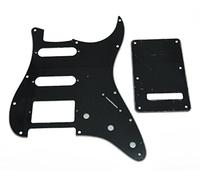 Kaish HSS Strat Pickguard et ST plaque arrière Vibrato Coque Noir 3 plis