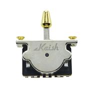 KAISH Interrupteur sélecteur 3 voies robuste pour guitare Stratocaster Tele avec embout en plastique doré