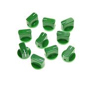 Kaish Lot de 10 boutons de Ampli de guitare Pédale d'effet Pointeur Bouton avec ensemble de vis Vert