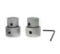 Kaish Lot de 2 boutons de commande double concentré en métal pour guitare basse électrique chrome
