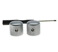 KAISH Lot de 2 boutons de guitare Telecaster en métal chromé avec vis de serrage