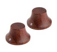 Kaish Lot de 2 boutons en bois pour guitare basse avec indicateur 5 points différents Pack of 2 Bubinga Wood