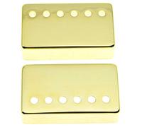 Kaish Lot de 2 housses de micros Humbucker en laiton pour guitare 49,2 mm/52 mm d'espacement pour la plupart des Gibson Les Paul Chrome/noir/doré 49.2/52mm doré