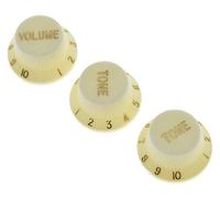 Kaish Lot de 3 Parchemin ST Strat Guitare de style bouton de volume Tone Boutons