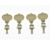 Kaish Lot de 4 Nickel W/crème Boutons Ukulélé Tuners Tuning clés chevilles mécaniques