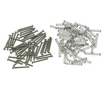 KAISH Lot de 50 vis à filetage métrique Humbucker pour micro Humbucker avec ressorts pour micros Epiphone SG Import Nickel