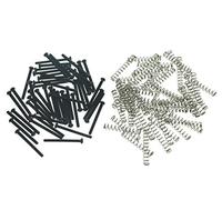 KAISH Lot de 50 vis de hauteur pour micro Humbucker à filetage américain avec ressorts pour Gibson/EMG/Seymour Duncan/Dimarzio Noir