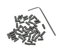 KAISH Lot de 50 vis de réglage de la hauteur de la selle de chevalet en acier inoxydable pour Stratocaster/Telecaster