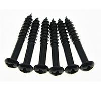 Kaish Lot de 6 ST Strat Trem Tremolo pont Vis de montage Noir