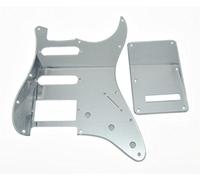 KAISH Pickguard 11 trous style ST/Stratocaster HSS avec plaque arrière ST Tremolo Trem pour Stratocaster/Stratocaster USA/Mexico Miroir argenté 1 pli