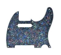 Kaish Pickguard 8 trous pour guitare de style Tele avec vis de montage pour micros pour Tele/Telecaster Nacre Perle d'abalone