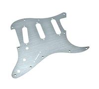 KAISH Pickguard de guitare 11 trous en aluminium anodisé style moderne ST/Stratocaster/SSS pour Stratocaster/Stratocaster USA/Mexico Argenté