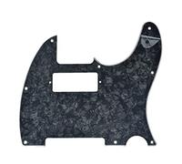 KAISH Pickguard de guitare de style télé avec mini trou de micro Humbucker pour Tele/Telecaster Noir nacré