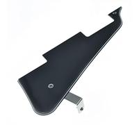 KAISH Pickguard de guitare LP 3 plis avec support en acier inoxydable chromé et vis de montage en acier pour Gibson Les Paul USA Noir