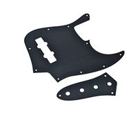 KAISH Pickguard en aluminium anodisé 4 cordes Jazz J Bass avec plaque de contrôle en métal JB et vis pour basse de jazz américaine/mexicaine FD Noir