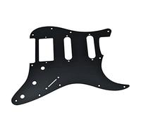 KAISH Pickguard en aluminium anodisé à 11 trous style moderne ST/Stratocaster HSS pour Stratocaster/Stratocaster USA/Mexico Noir