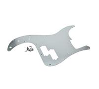 KAISH Pickguard en aluminium anodisé à 13 trous pour basse de précision P Bass pour gaucher Style moderne américain Argenté