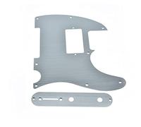 KAISH Pickguard Humbucker télécommandé en aluminium anodisé avec plaque de télécommande en métal et vis pour Telecaster américaine/mexicaine Argenté