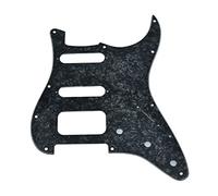 KAISH Pickguard moderne à 11 trous en acier rapide avec 3 vis pour guitare Fender Strat américain Noir perle