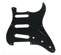 KAISH Pickguard ST, 8 trous, style vintage américain, pour Stratocaster, Stratocaster, noir, 1 pli