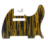 Kaish Pickguard vintage 5 trous Tele Guitar, noir, jaune, en osier pour Telecaster US/Mexique