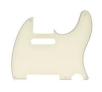 Kaish Pickguard vintage américain 5 trous pour guitare Tele TL, plaque de protection anti-rayures pour Tele/Telecaster, blanc vieilli, 3 plis