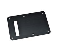KAISH Plaque arrière en aluminium anodisé à 6 trous - Style moderne - Pour Fender Strat américain/mexicain - Noir mat