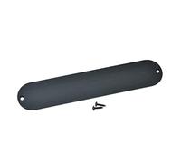 KAISH Plaque de commande vierge en métal anodisé sans trou pour Fender Telecaster Noir 32 mm