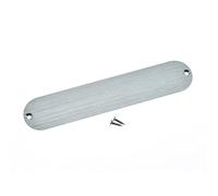 KAISH Plaque de commande vierge en métal anodisé sans trou pour télécommandes FD Telecaster Argenté 32 mm