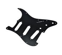 KAISH Plaque de pickguard en aluminium anodisé 11 trous de style moderne ST Strat SSS pour Fender Strat américain/mexicain Noir