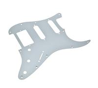 KAISH Plaque de protection en aluminium mat ST/Strat style HSS pour pickguard en métal anodisé pour ST/Strat américain/mexicain ST/Strat Argent mat