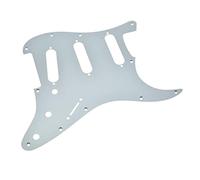 KAISH Plaque de protection en aluminium mat style ST/Strat SSS en métal anodisé ST Pick Guard pour américain/mexicain ST/Strat Argenté mat