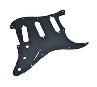KAISH Plaque de protection en aluminium mat style ST/Strat SSS pour pickguard américain ou mexicain ST/Strat Noir mat
