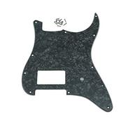 KAISH Pickguard pour guitare 11 trous ST/Strat Style One Humbucker pour Delonge Stratocaster/Strat Noir nacré
