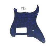 KAISH Plaque de protection pour guitare à 11 trous ST/Strat, style humbucker unique, pour Stratocaster/Strat Delonge, perle bleue