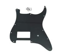 KAISH Plaque de protection pour guitare à 11 trous style ST/Strat avec un humbucker, pour Stratocaster/Strat Delonge Noir 3 plis