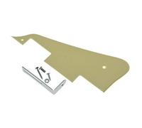 Kaish - Plaque de protection pour guitare LP crème simple avec support chromé pour Epiphone Les Paul