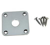 KAISH Plaque jack en métal chromé à base plate pour guitares Les Paul LP