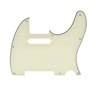 Kaish Protection de manche à 8 trous pour guitare style Tele TL avec trous de vis de montage de micros pour Tele/Telecaster Blanc vieilli 3 couches