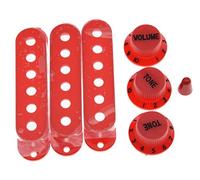 Kaish Rouge ST Strat Pickup Boutons de Couvertures et 5 Way Interrupteur à capuchon