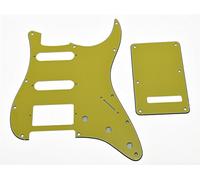 Kaish ST Strat HSS Guitare Pickguard Trem Housse plaque arrière Jaune pour US/Mexique Stratocaster